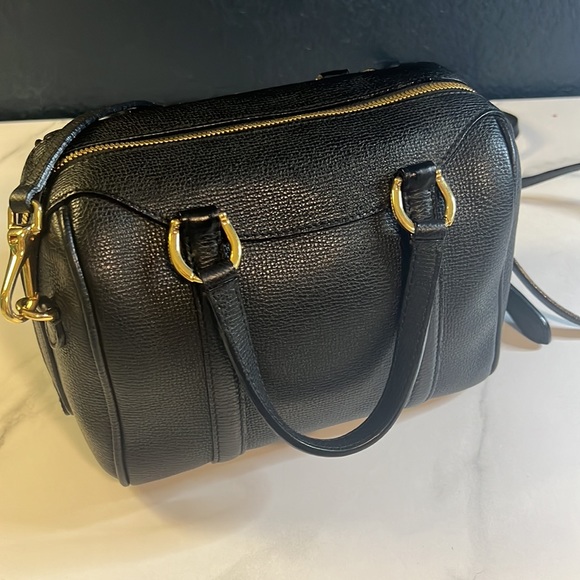 Burberry Boston Italian Leather Crossbody Classic Authentic Gold Hand Bag - Picture 6 of 17